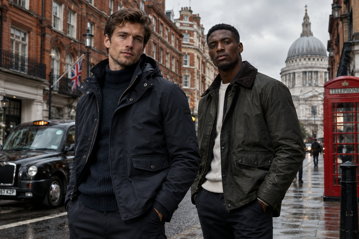 Men's autumn outfit with layered jacket