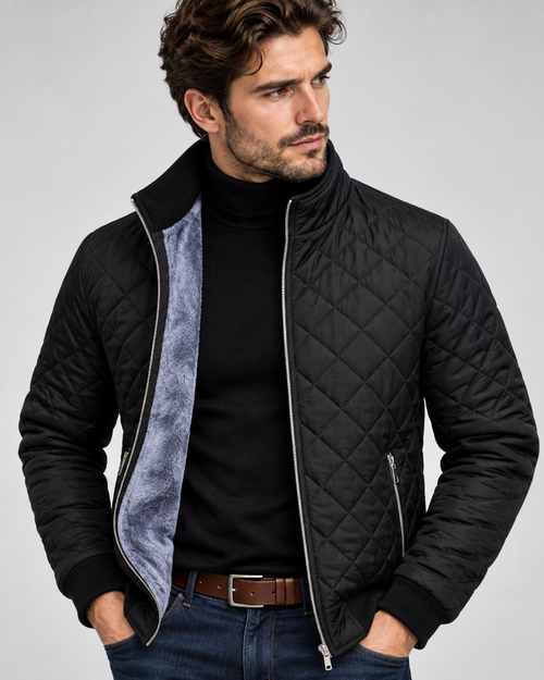 Men's Quilted Jacket – Insulated Design, Structured Fit, Autumn Layering