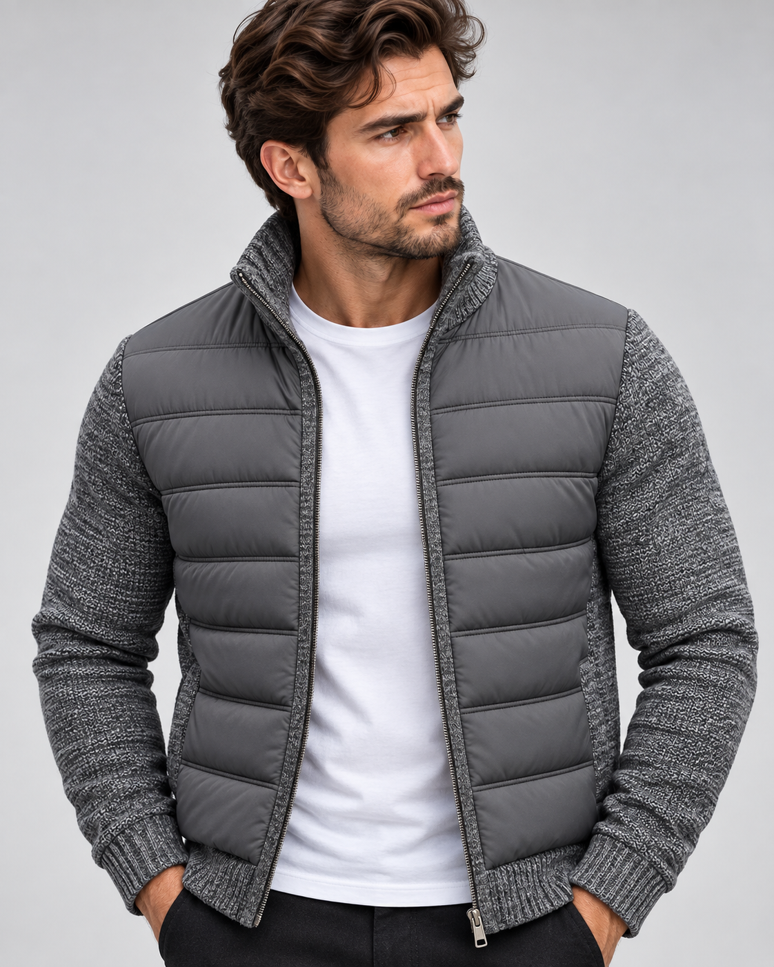 Quilted Jacket – Insulated Design, Zip Fastening, Everyday Wear